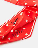 JOULES RED 'HELLO' POLKA DOT NECKERCHIEF