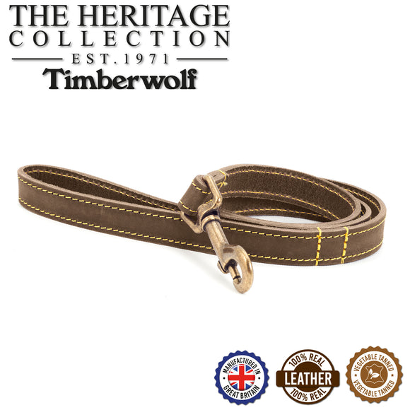 Ancol Timberwolf Leather Lead Sable 1m