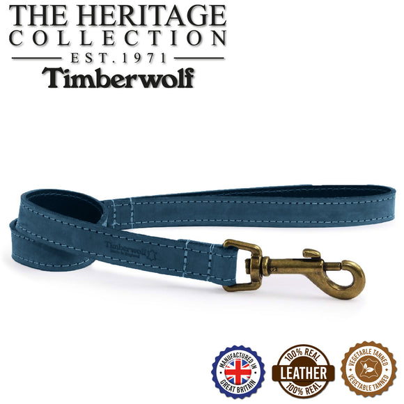 Ancol Timberwolf Leather Lead Blue 60cm
