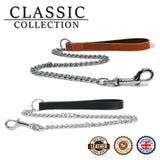 Ancol Heavy Chain Lead Tan Handle