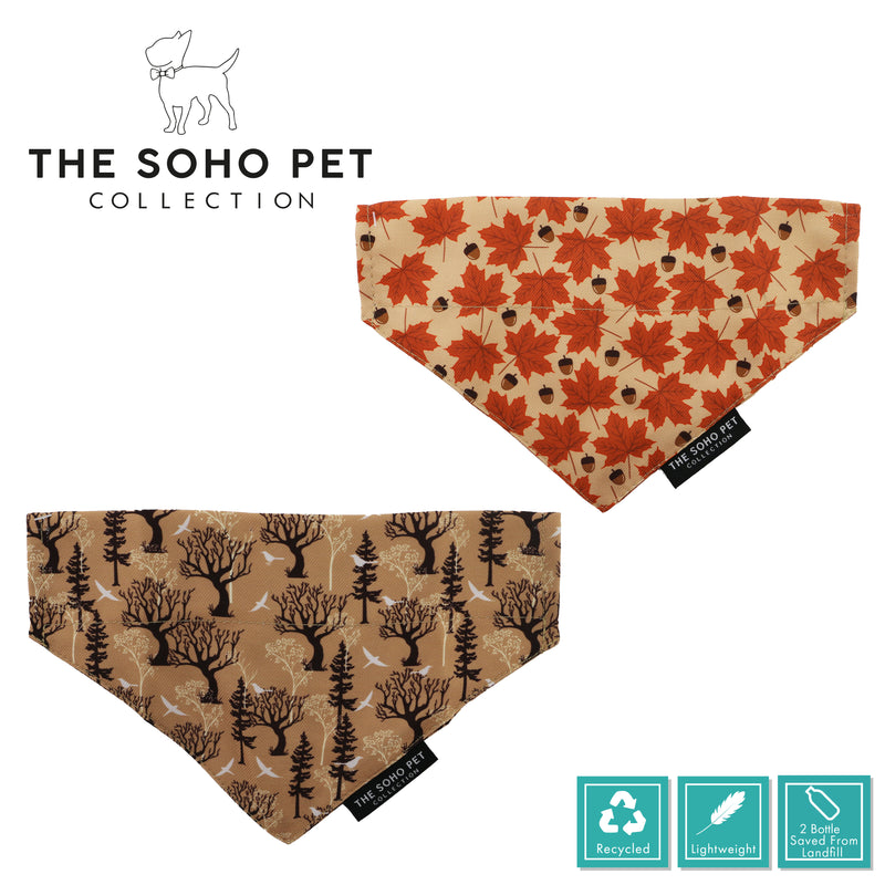 Ancol Maple Leaf/Woodland Bandana 2 Pack