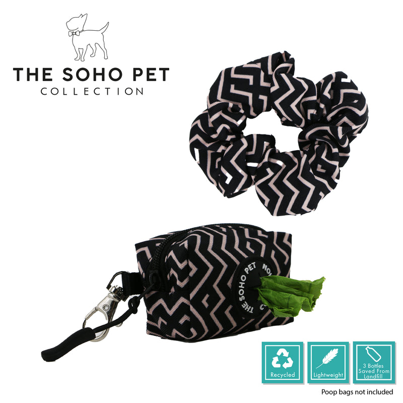 SOHO Zigzag Poop Bag and Scrunchie