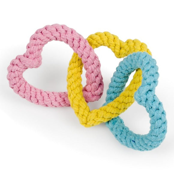 Little Petface Heart Rope Toy