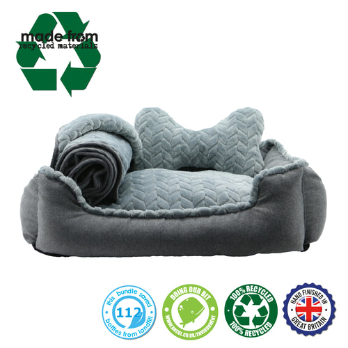 ANCOL Made From Dog Bed Set 60x50cm Grey