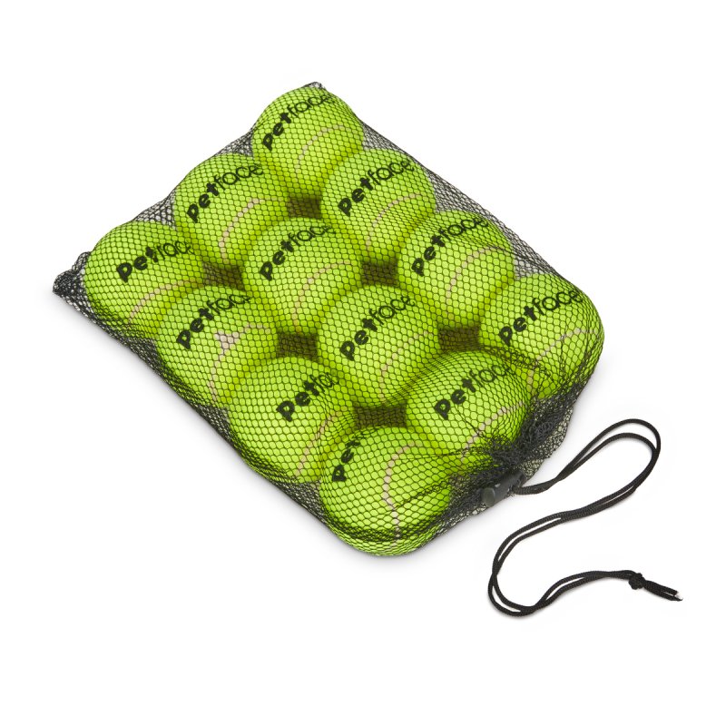 Petface 12pk Tennis Balls Dog Toy