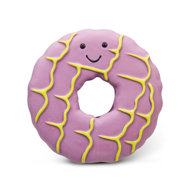 PETFACE ICED RING BISCUIT LATEX DOG TOY