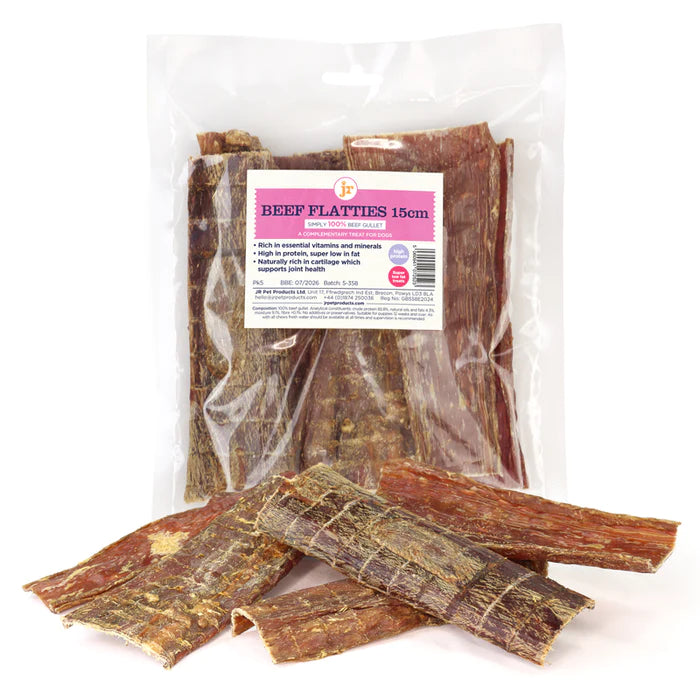 JR Pet Products Beef Flatties 15cm PK5