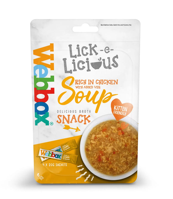 Webbox Lick E Licious Chicken 20g x4