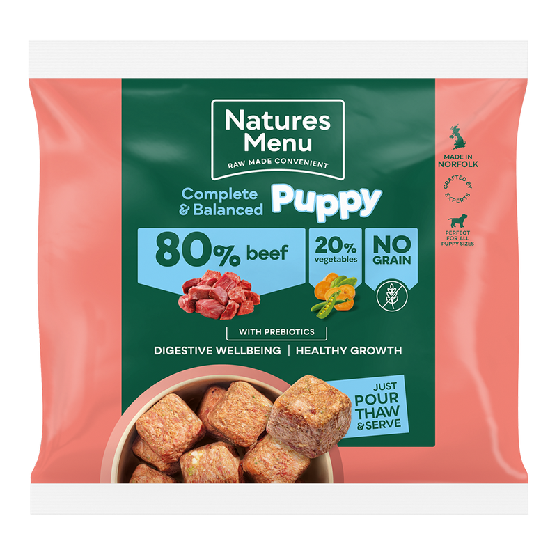 Natures Menu Puppy 80/20 Nuggets Beef 1kg