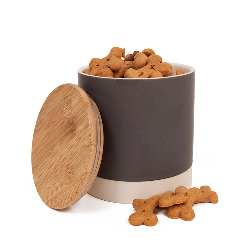 Great & Small Penrose Stoneware Jar & Bamboo Lid Grey