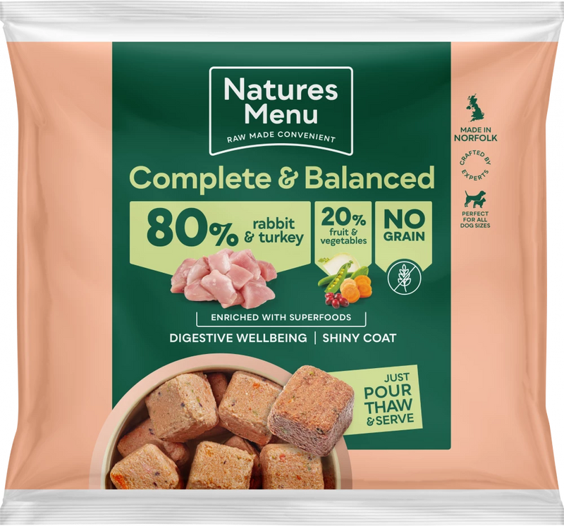Natures Menu 80/20 Nuggets Rabbit & Turkey With Superfoods 1kg