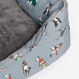 Joules Rainbow Dogs Box Bed Small