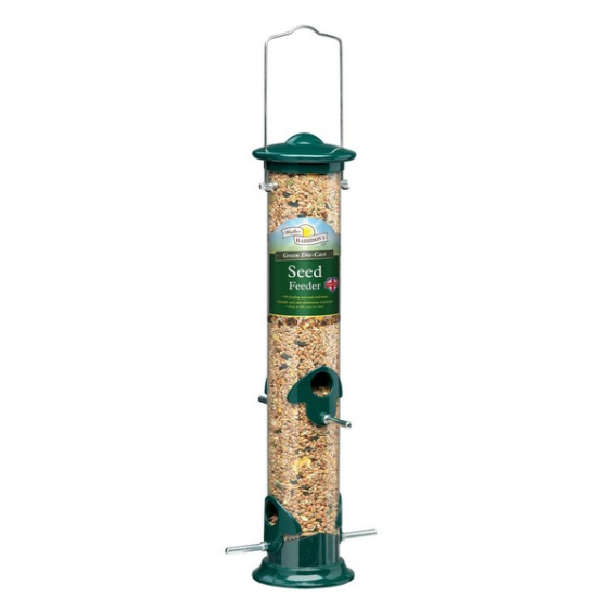 Green Die Cast Seed Feeder 35cm - Clearway Pets