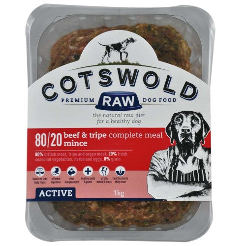 Cotswold Raw Beef and Tripe Mince 1kg - Clearway Pets