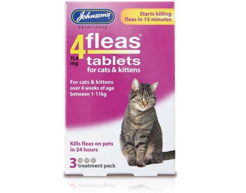 JVP 4 Fleas Cat Flea Tablets 3 Pack