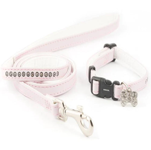 Ancol Puppy Collar and Lead Deluxe Pink - Clearway Pets