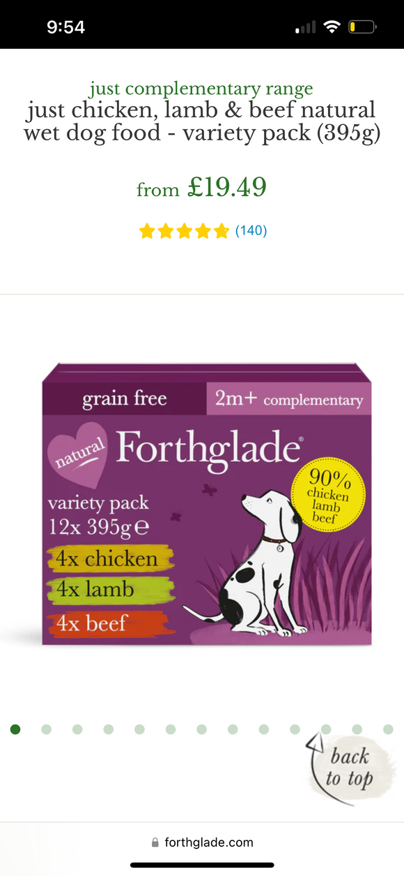 Forthglade Multi Dog Chk/Lamb/Beef 12pk - Clearway Pets