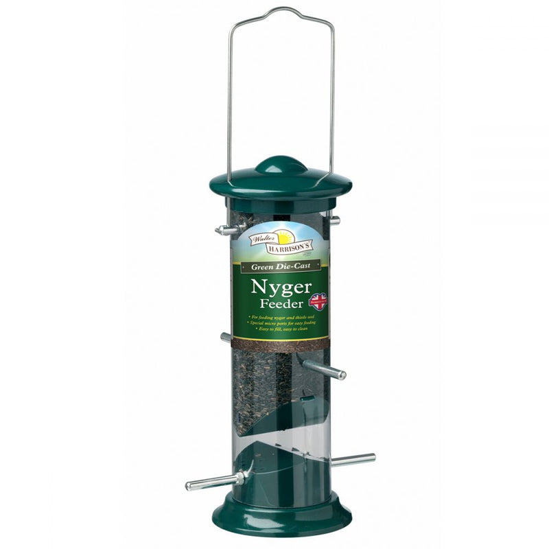 Green Die Cast Nyger Feeder 20cm - Clearway Pets