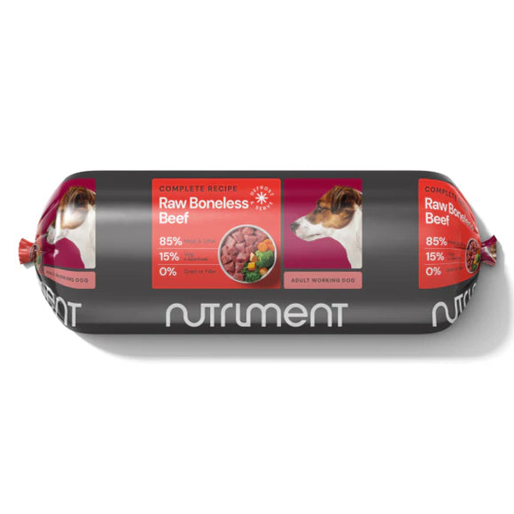 Nutriment Dog Raw Boneless Beef Chubb 1.4kg