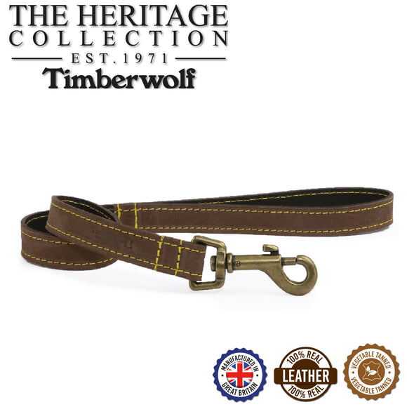 Ancol Timberwolf Leather Lead Sable 60cm