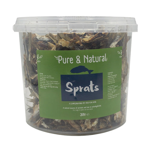 Pure And Natural Sprats 550g Tub