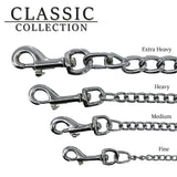 Ancol Fine Chain Lead TH Handle Tan 87cm