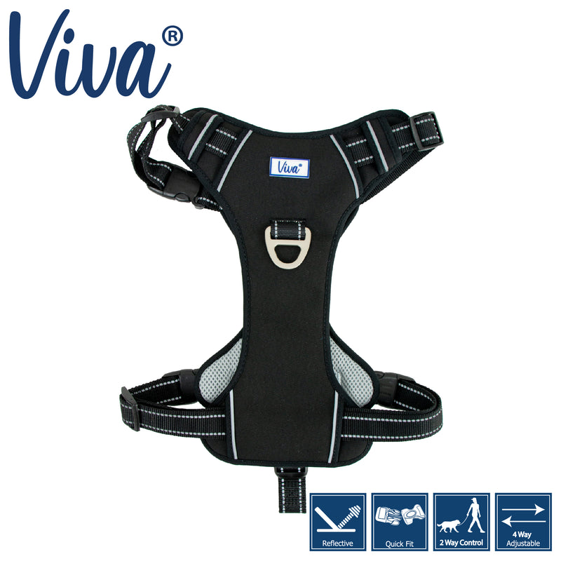 Viva Travel Harness Black M 45-65cm