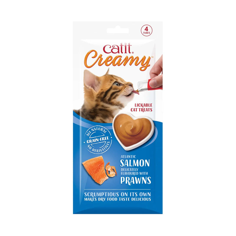 Catit Creamy Treats Salmon & Prawn 4x10g