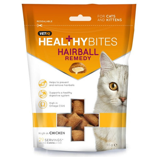 Vet IQ Hairball Remedy Cat Treats 65g