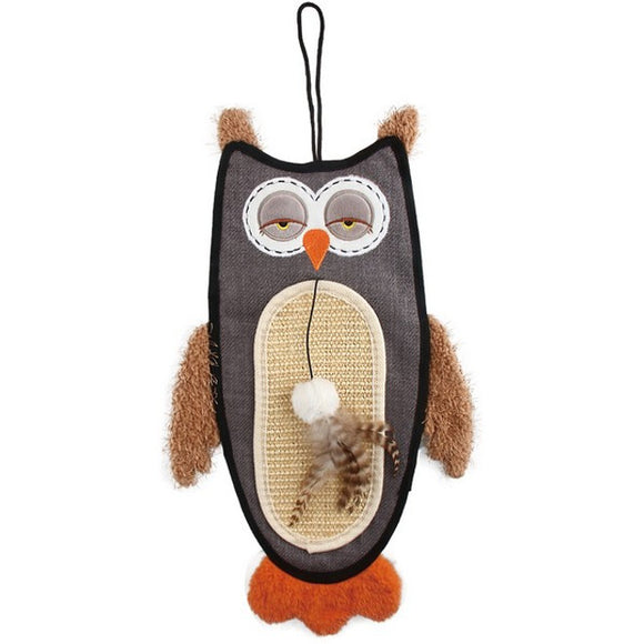 GiGwi Owl Cat Scratcher with Sisal Belly