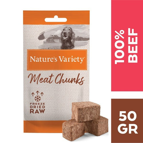 Natures Variety 100% Beef Chunks 50g