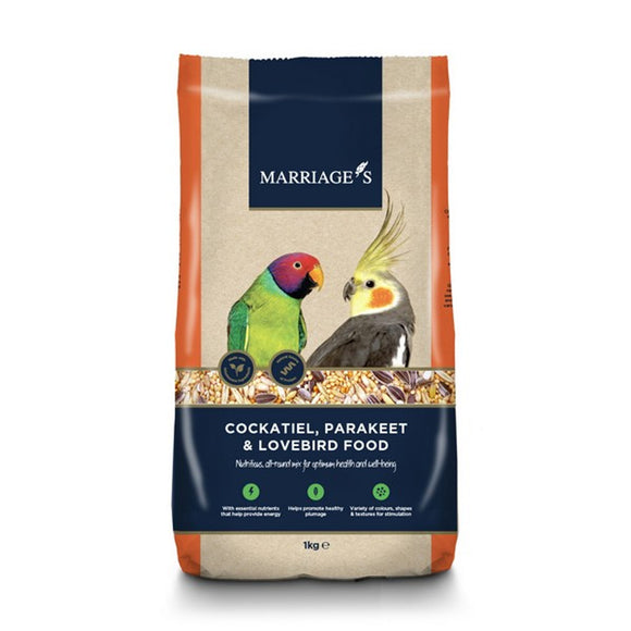 Marriages Cockatiel Parakeet Lovebird Food 1kg