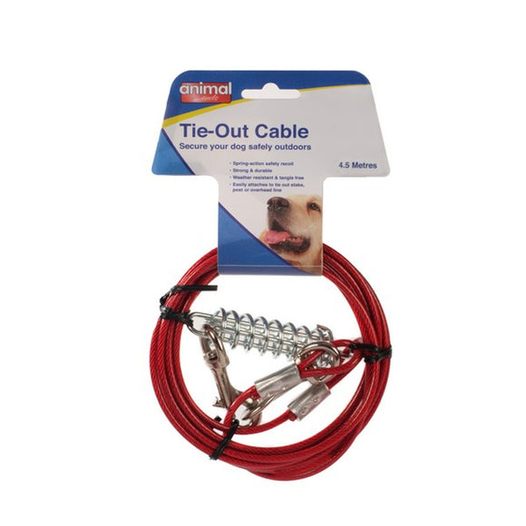 AI Tie Out Cable With Spring 4.5m