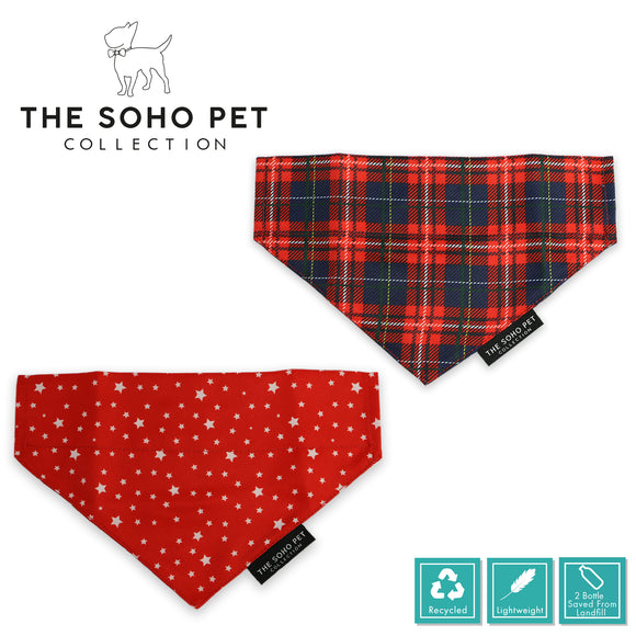 SOHO Tartan/Star Patterned Bandana