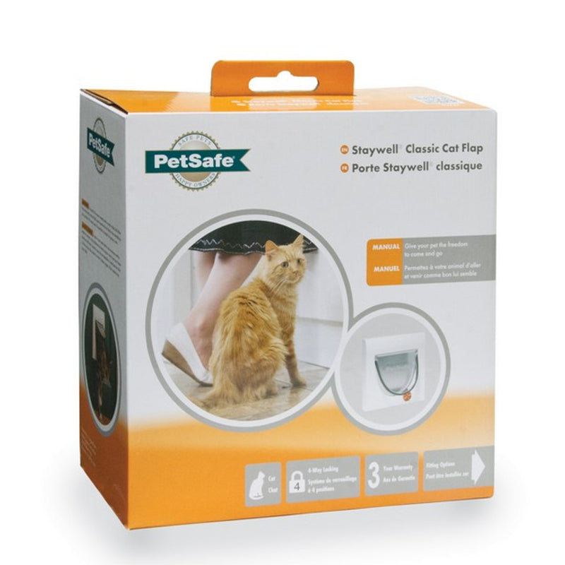 Staywell Manual 4Way Cat Flap White