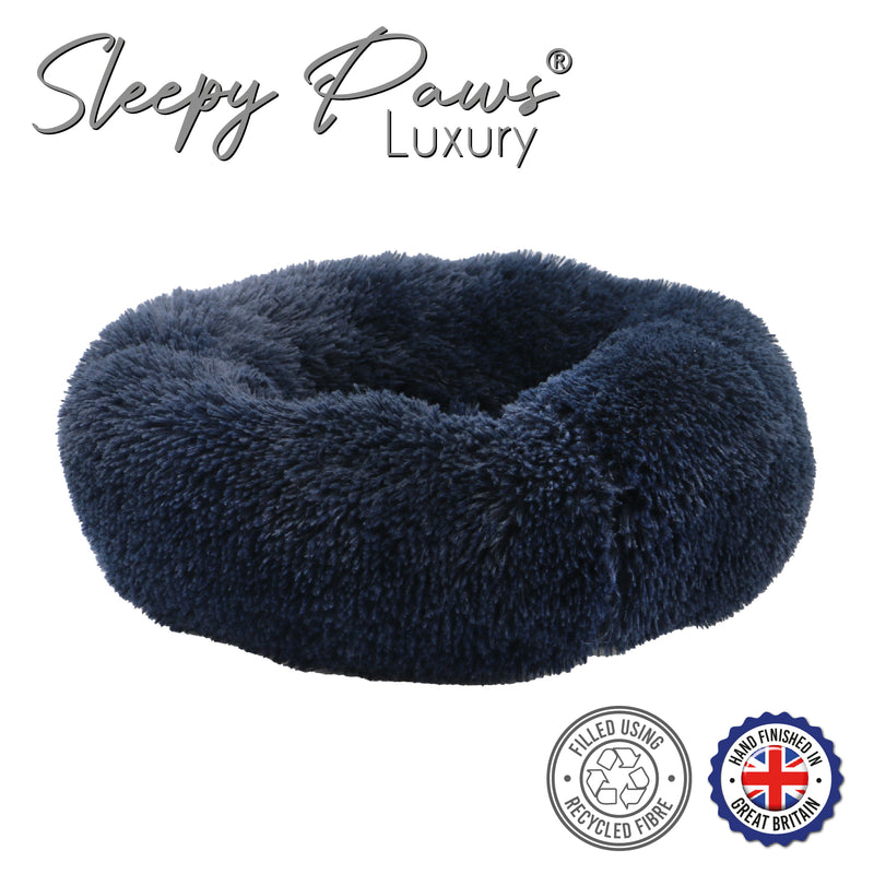 ANCOL Super Plush Donut Bed 50cm Navy