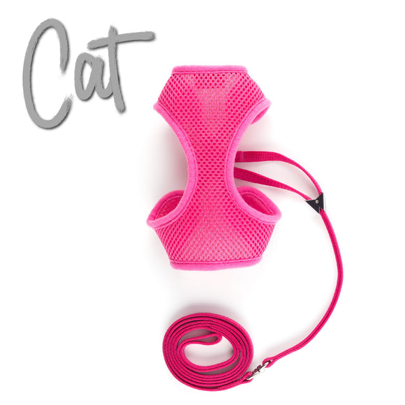 Ancol Cat Harness Soft Nylon Pink Medium