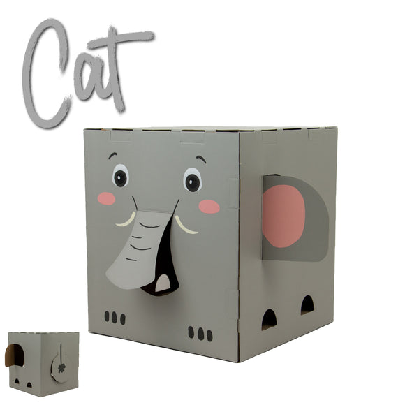 Ancol Elephant Catnip Scratcher Box