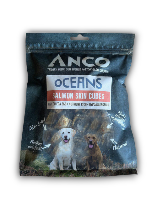 Anco Oceans Salmon Skin Cubes 100g