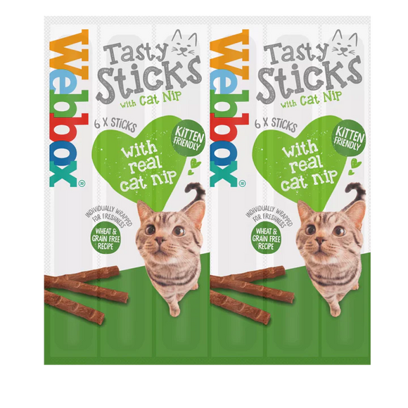 Webbox Tasty Sticks Chicken & Catnip 6 Sticks