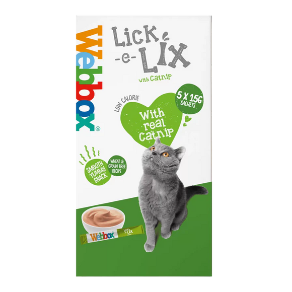 Webbox Lick E Lix Chicken & Catnip 5x15g