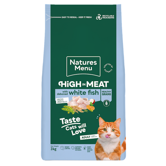 Natures Menu High Meat Grain Free White Fish Cat 3kg