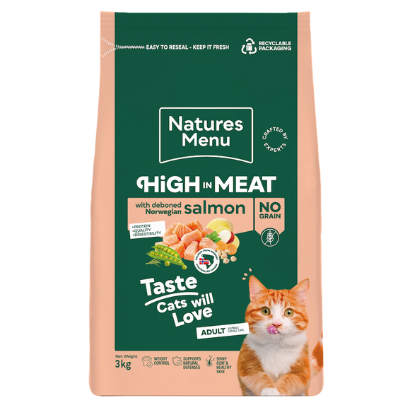 Natures Menu High Meat Grain Free Salmon Cat 3kg