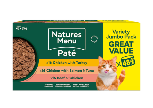 Natures Menu Cat Pouch Bites in Gravy Multipack 24pk