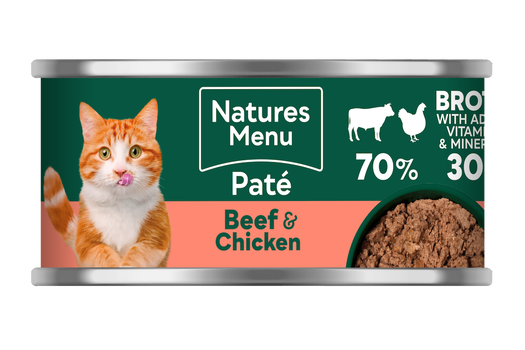 Natures Menu Beef & Chicken Cat can 85g