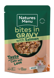 Natures Menu Cat Pouch Bites in Gravy Salmon 85g