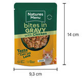 Natures Menu Cat Pouch Bites in Gravy Chicken 85g
