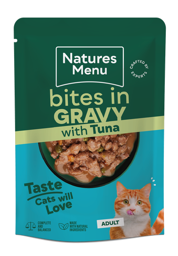 Natures Menu Cat Pouch Bites in Gravy Tuna 85g