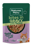 Natures Menu Cat Pouch Bites in Gravy Turkey 85g