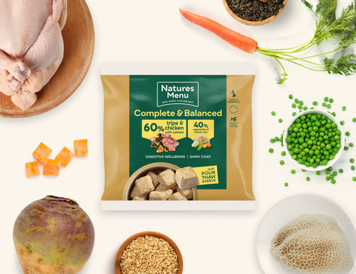 Natures Menu 60/40 Tripe, Chicken, Salmon & Vegetables Nuggets 1kg